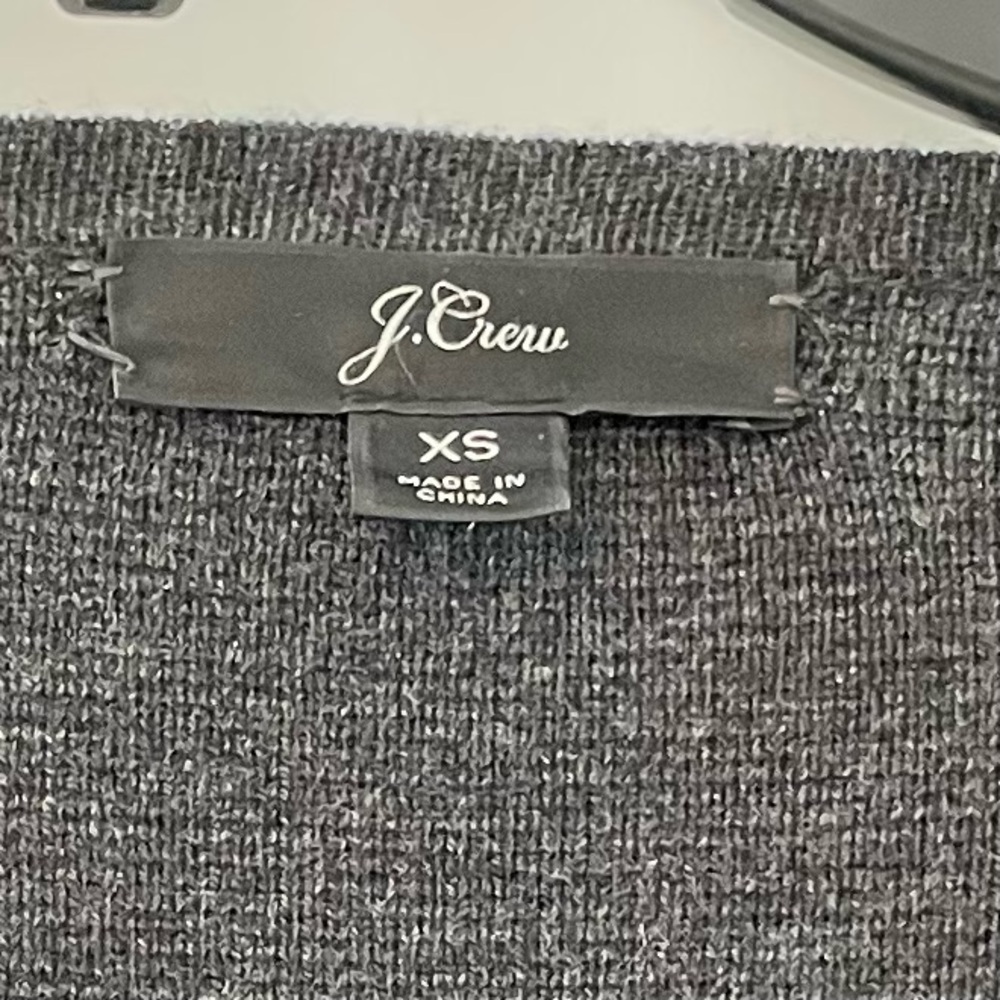 J. Crew charcoal Grey collarless sweater-blazer - Picture 11 of 13